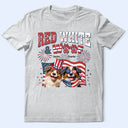 Stars And Stripes Red White & Woof - Personalized T Shirt
