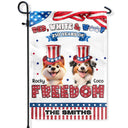 Independence Day,America 250th,Dog Lovers,Dog Mom,Dog Dad,Family,Happy - Stars And Stripes Red White & Woof 250 Years - Personalized Flag