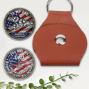Gift For Father,Gift For Men,Gift For Husband,Funny,America 250th,Independence Day - Stars And Stripes Thanks For Being My Dad - Personalized Leather Pocket Hug