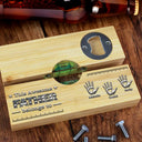 Gift For Father,Gift For Grandpa,Gift For Men,Happy,Independence Day,Vector - Stars And Stripes This Awesome Dad Belongs To - Personalized Bottle Opener Wood Level