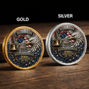 America 250th,Independence Day,Gift For Yourself,Proud,Custom Text - Stars And Stripes USA Eagle 250th - Personalized Commemorative Keepsake Coin