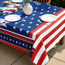 Independence Day, America 250th, Family, Happy, Gift For Yourself - Stars Pattern 250 Years Of Freedom - Personalized Tablecloth
