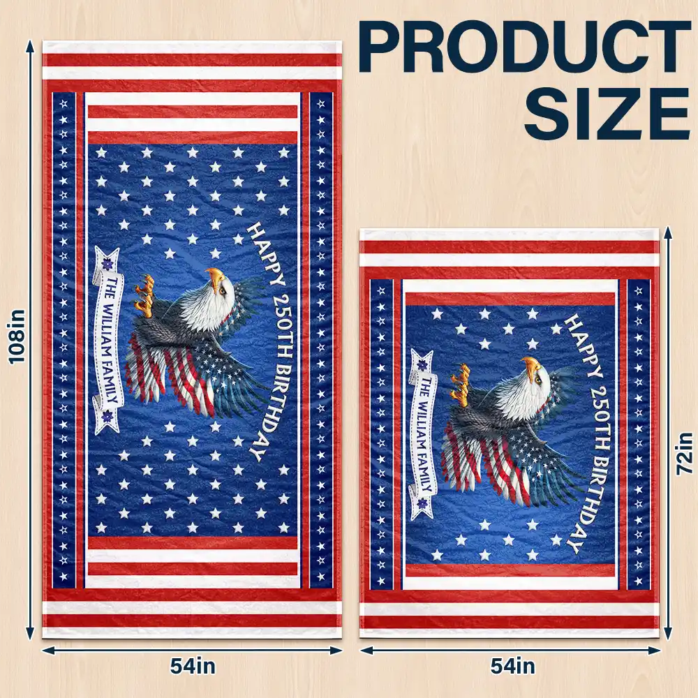 Independence Day, America 250th, Family, Happy, Gift For Yourself - Stars Pattern 250 Years Of Freedom - Personalized Tablecloth