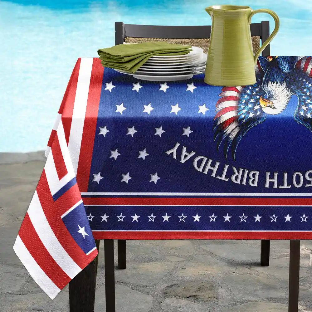Independence Day, America 250th, Family, Happy, Gift For Yourself - Stars Pattern 250 Years Of Freedom - Personalized Tablecloth