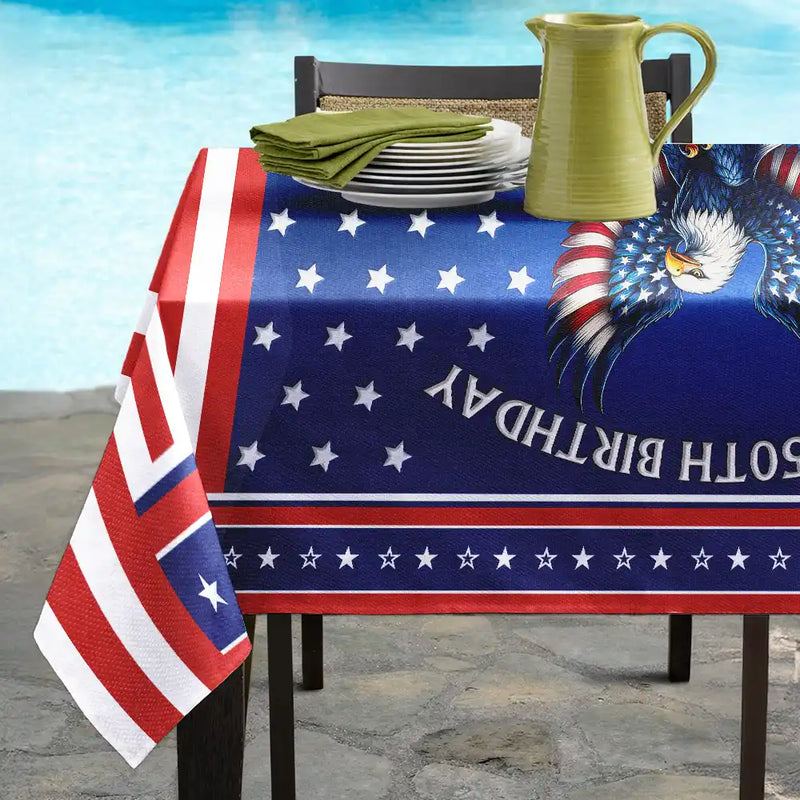 Independence Day, America 250th, Family, Happy, Gift For Yourself - Stars Pattern 250 Years Of Freedom - Personalized Tablecloth