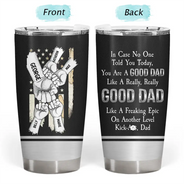 Gift For Father,Funny - Stars & Striped Best Dad Ever - Personalized Tumbler