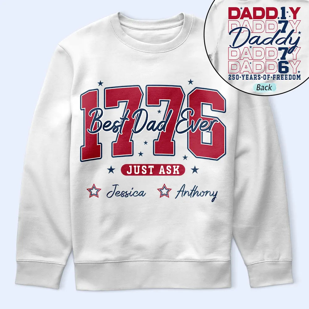 Independence Day,Happy,Gift For Father - Stars & Stripes Best Dad Ever - Personalized T Shirt