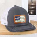 Gift For Grandpa, Gift For Father, Happy - Stars & Stripes Dad Grandpa Names - Personalized Leather Patch Hat 