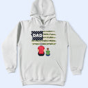 Gift For Father, Gift For Grandpa, Grandpa - Grandkids, Happy - Stars & Stripes Dad Grandpa Names - Personalized T Shirt