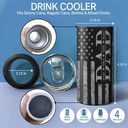 Dad - Children, Gift For Father, Happy - Stars & Stripes Dad Grandpa We Love You - Personalized 4 In 1 Can Cooler Tumbler