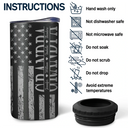 Dad - Children, Gift For Father, Happy - Stars & Stripes Dad Grandpa We Love You - Personalized 4 In 1 Can Cooler Tumbler