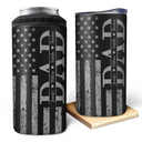 Dad - Children, Gift For Father, Happy - Stars & Stripes Dad Grandpa We Love You - Personalized 4 In 1 Can Cooler Tumbler