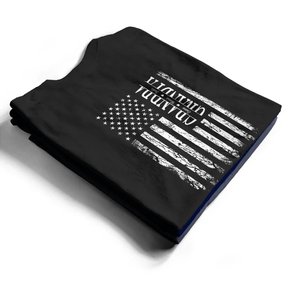 Gift For Father,Dad,Children - Stars & Stripes Dad Grandpa We Love You - Personalized T Shirt