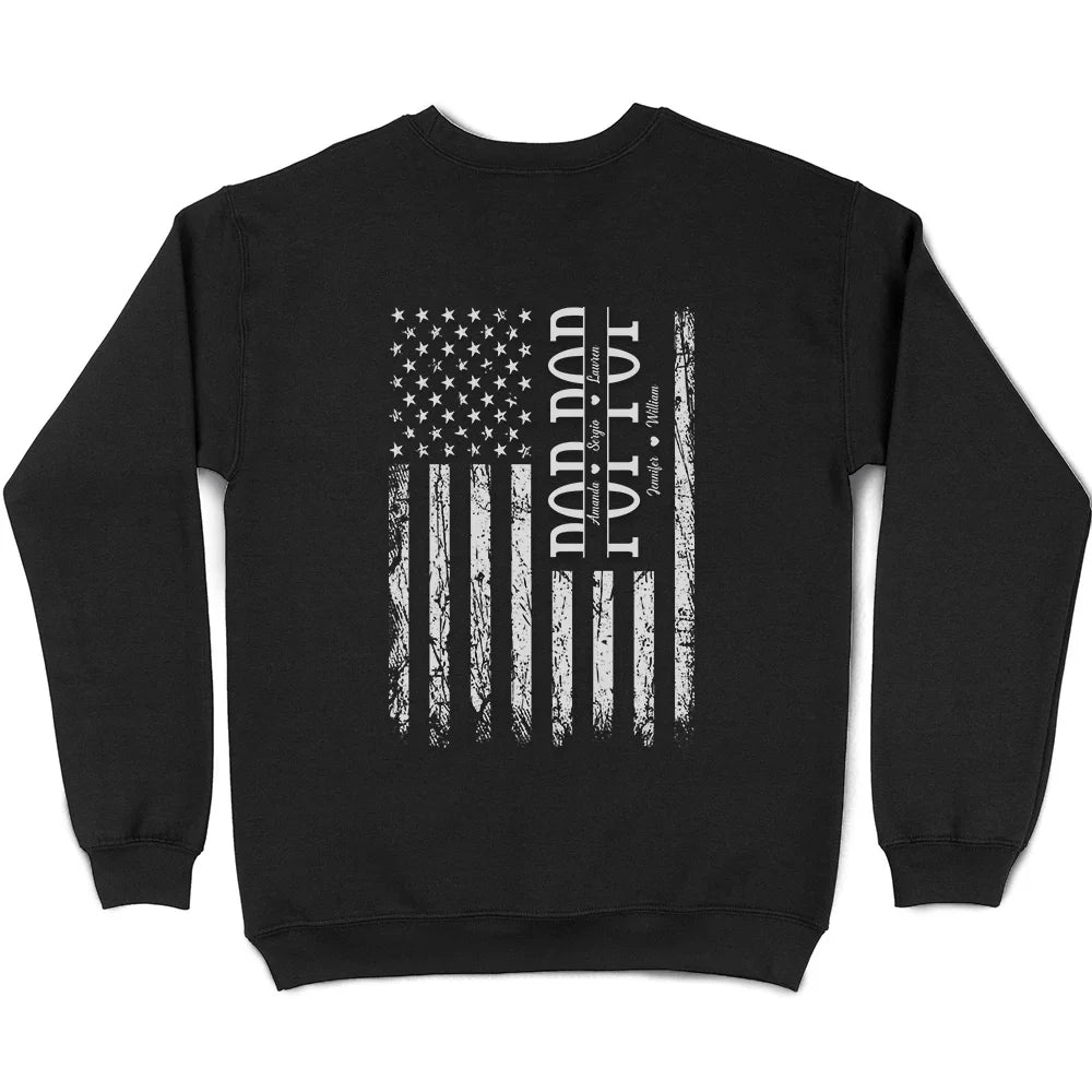 Gift For Father,Dad,Children - Stars & Stripes Dad Grandpa We Love You - Personalized T Shirt