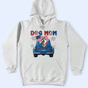 Pet Lovers,Pet Mom,Pet Dad,Dog Lovers,Dog Mom,Dog Dad,Happy - Stars & Stripes Dog Mom Dog Dad - Personalized T Shirt