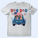Pet Lovers,Pet Mom,Pet Dad,Dog Lovers,Dog Mom,Dog Dad,Happy - Stars & Stripes Dog Mom Dog Dad - Personalized T Shirt