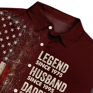 Independence Day,Gift For Father,Gift For Grandpa,Top Market,Proud - Stars & Stripes Legend Husband Dad Papa - Personalized Hawaiian Shirt