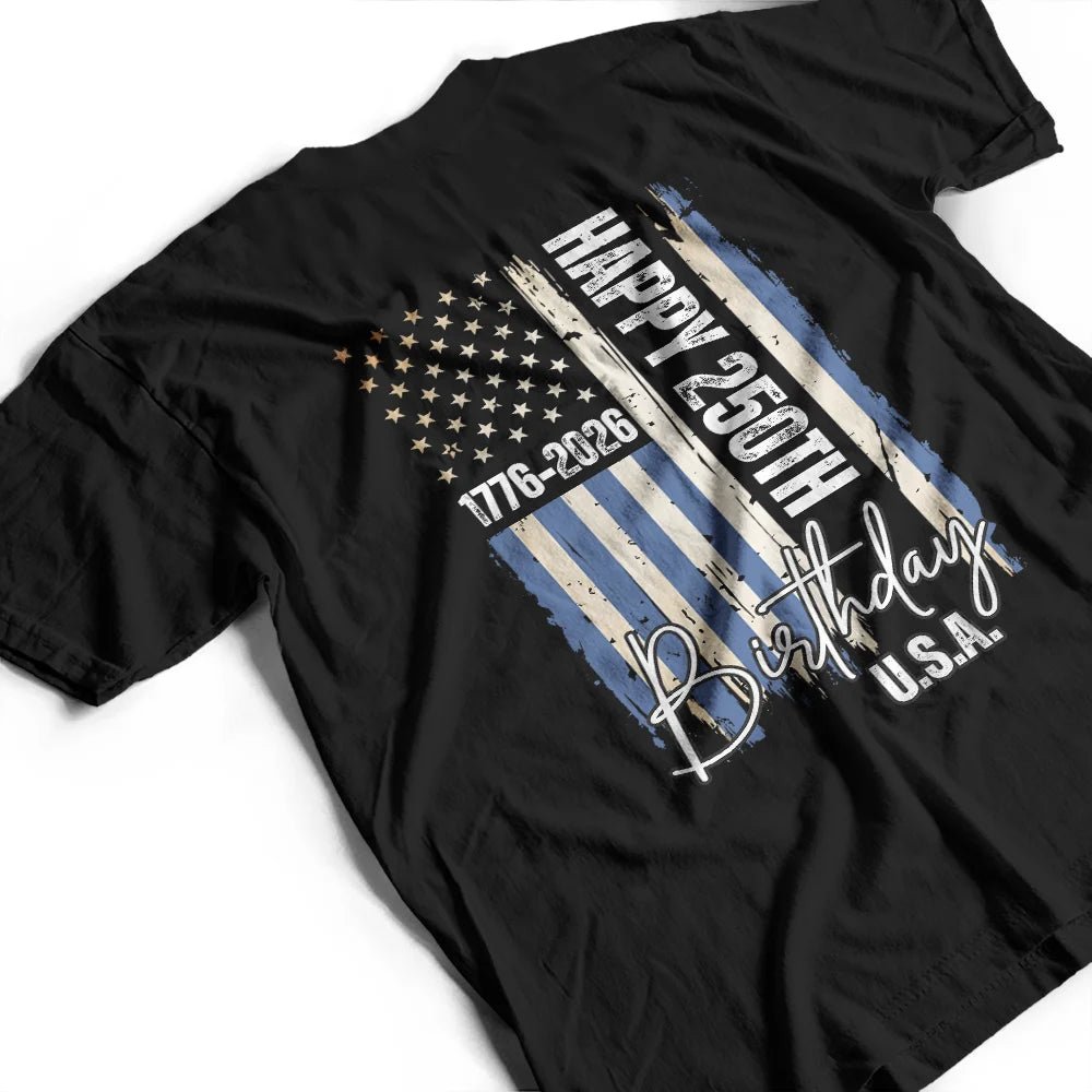 Independence Day,Gift For Yourself,Proud,Custom Text - Stars & Stripes USA Birthday Party - Personalized T Shirt