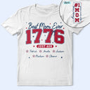 Gift For Mother, Independence Day, Happy - Stars & Stripes #1 Mom - Personalized T Shirt
