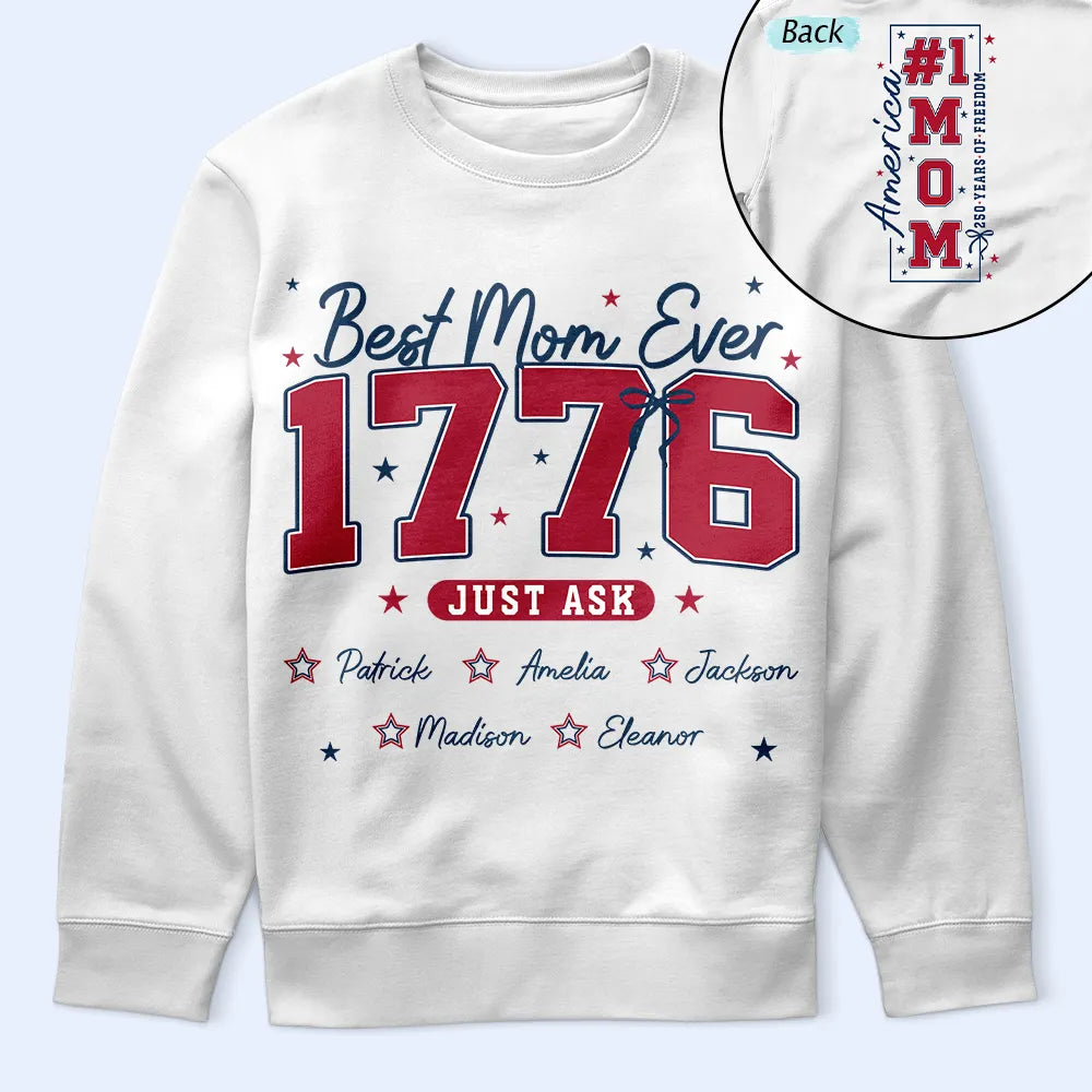 Gift For Mother, Independence Day, Happy - Stars & Stripes #1 Mom - Personalized T Shirt