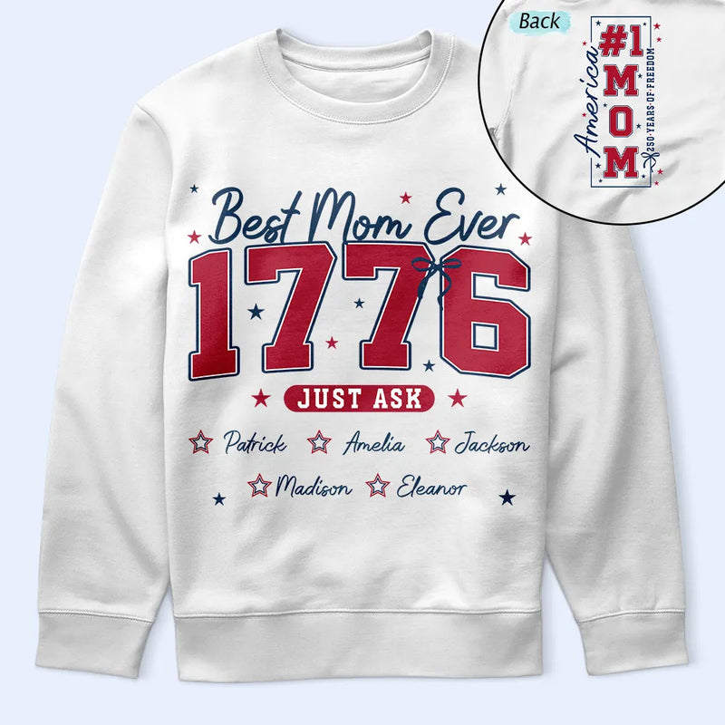 Gift For Mother, Independence Day, Happy - Stars & Stripes #1 Mom - Personalized T Shirt