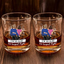 Gift For Couples,Gift For Husband,Gift For Wife,Gift For Boyfriend,Gift For Girlfriend,Funny - Started With A Message Couples - Personalized Whiskey Glass