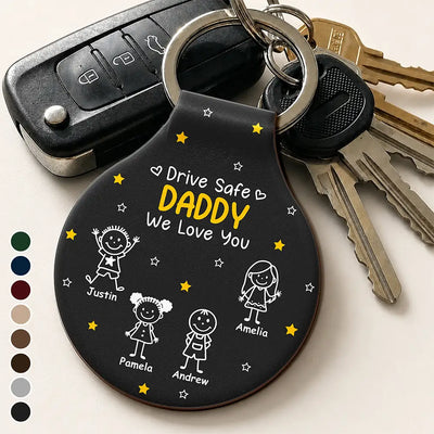 Custom Shaped Leather Keychain