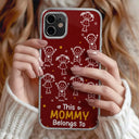 Gift For Father,Gift For Mother,Gift For Grandma,Gift For Grandpa,Happy - Stick Figures This Grandpa Grandma Belongs To Kids Pet - Personalized Clear Phone Case