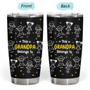 Gift For Father, Gift For Mother, Gift For Grandma, Gift For Grandpa, Happy - Stick Figures This Grandpa Grandma Belongs To Kids Pet - Personalized Tumbler