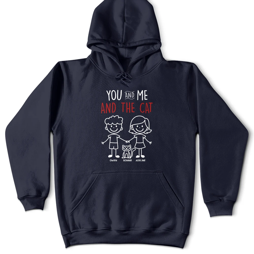 Gift For Couples,Gift For Husband,Gift For Wife,Gift For Boyfriend,Gift For Girlfriend,LGBT,Gift For Women,Gift For Men,Dog Lovers,Pet Lovers,Cat Lovers,Dog Couple,Cat Couple,Pet Couple,Love,Stick Figure - Stick Figures You Me And The Dog Cat - Personalized T Shirt