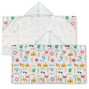 Gift For Kids, Beach, Happy - Summer Beach Vacation Holiday Vibe Cute Icon Custom Name - Personalized Hooded Beach Towel