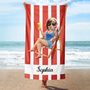 Happy, Summer, Beach, wimming, Poolside, Gift For Yourself, Gift For Women, Gift For Men, Gift For Bestie - Summer Is Calling Vacation 3D Cartoon - Personalized Beach Towel