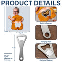 Humorous,Gift For Men,Custom Photo,Gift For Yourself,Cut-Face Photo - Custom Photo Summer Man Funny Face Cut - Personalized Custom Shaped Bottle Opener