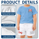 Gift For Kids, Summer, Football (Soccer), Proud, Summer Soccer Games, Icon, Custom Text - Summer Soccer Games Supportive Country Flags - Personalized Kids Clothing Set