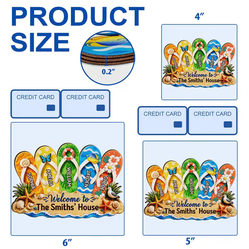 Summer, Family, Adorable, Icon - Summer Vibe Welcome To Our Family - Personalized Custom Shaped Wood Sign