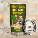 Travel,Summer,Beach,Gift For Bestie,Gift For Sibling,Gift For Yourself - Sun Sand And A Drink In My Hand Vacation - Personalized Tumbler
