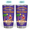 Travel,Summer,Beach,Gift For Bestie,Gift For Sibling,Gift For Yourself - Sun Sand And A Drink In My Hand Vacation - Personalized Tumbler