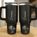 Gift For Yourself,Beach,Summer - Sun Sand And Drink In My Hand - Personalized Engraved 40oz Tumbler