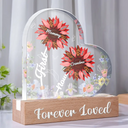 Gift For Mother, Gift For Grandma, Love - Sunflower First Mom Now Grandma - Personalized Custom Shaped LED Light