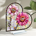 Gift For Mother, Gift For Grandma, Love - Sunflower First Mom Now Grandma 3D Effect - Personalized Holographic Acrylic Plaque