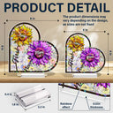 Gift For Mother, Gift For Grandma, Love - Sunflower First Mom Now Grandma 3D Effect - Personalized Holographic Acrylic Plaque