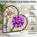 Gift For Mother, Gift For Grandma, Love - Sunflower First Mom Now Grandma 3D Effect - Personalized Holographic Acrylic Plaque