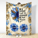Gift For Women, Gift For Grandma, Love - Sunflower World Full Of Grandmas - Personalized Fleece Blanket, Sherpa Blanket