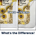 Gift For Women, Gift For Grandma, Love - Sunflower World Full Of Grandmas - Personalized Fleece Blanket, Sherpa Blanket
