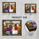 Gift For Mother,Mom - Daughters (Adult),Love - Sunflowers Mother Daughter A Bond That Can't Be Broken - Personalized LED Light Wooden Plaque