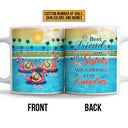 Swimming Pool Flamingo Bestie Choose For Ourselves Custom Mug, Bestie, Best Friend Gift