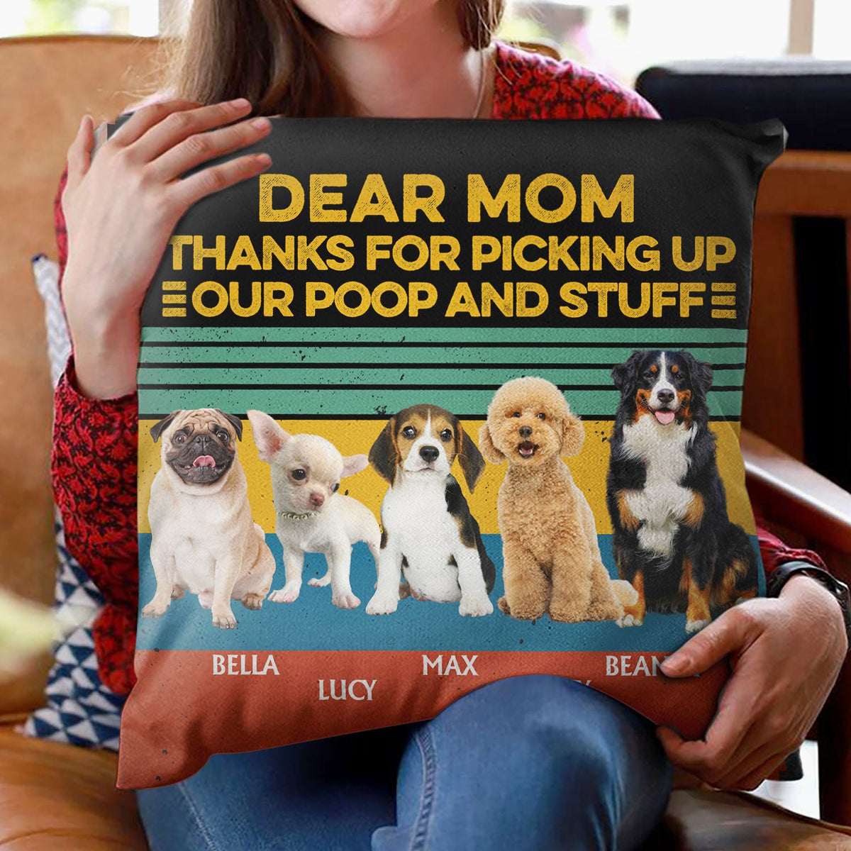 Custom Photo Best Dog Dad Mom Ever Just Ask - Gift For Dog Lovers - Personalized Custom Pillow