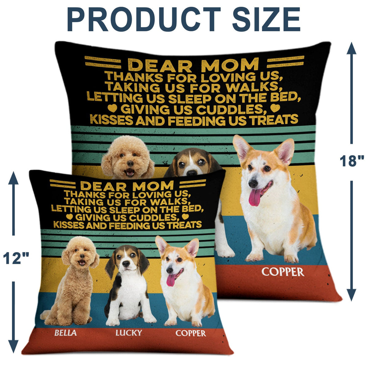 Custom Photo Best Dog Dad Mom Ever Just Ask - Gift For Dog Lovers - Personalized Custom Pillow