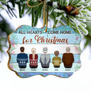 Family All Hearts Come Home For Christmas - Memorial Gift - Christmas Gift - Personalized Wooden Ornament
