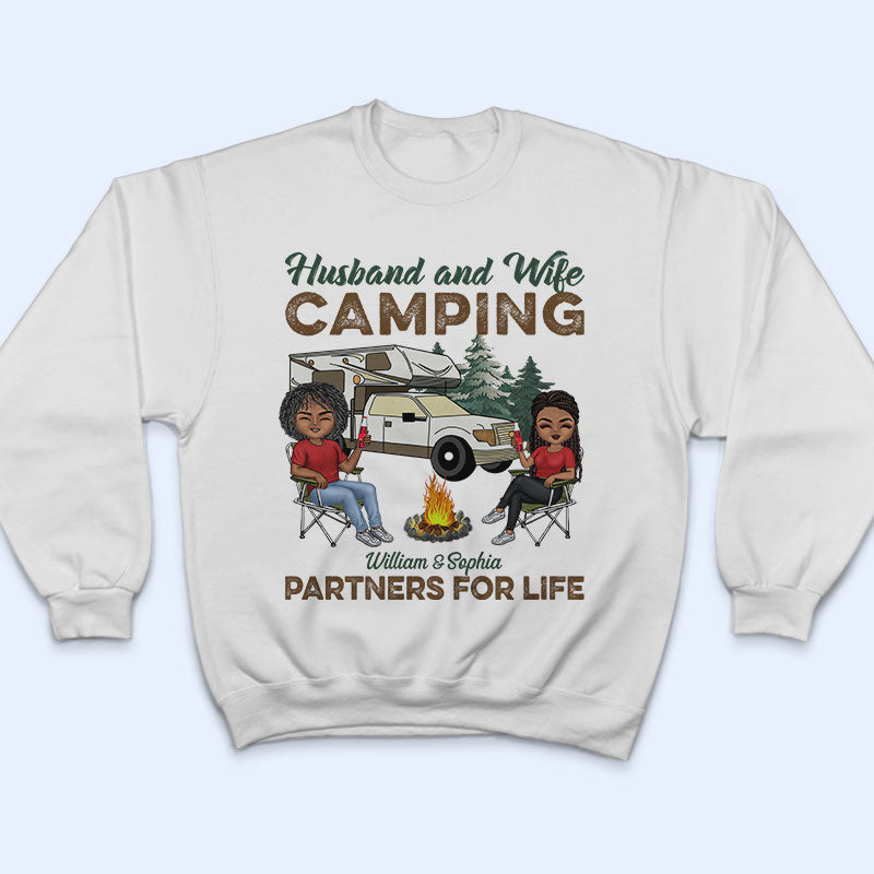 Partenaires de camping pour la vie - Cadeau couple - T-shirt personnalisé